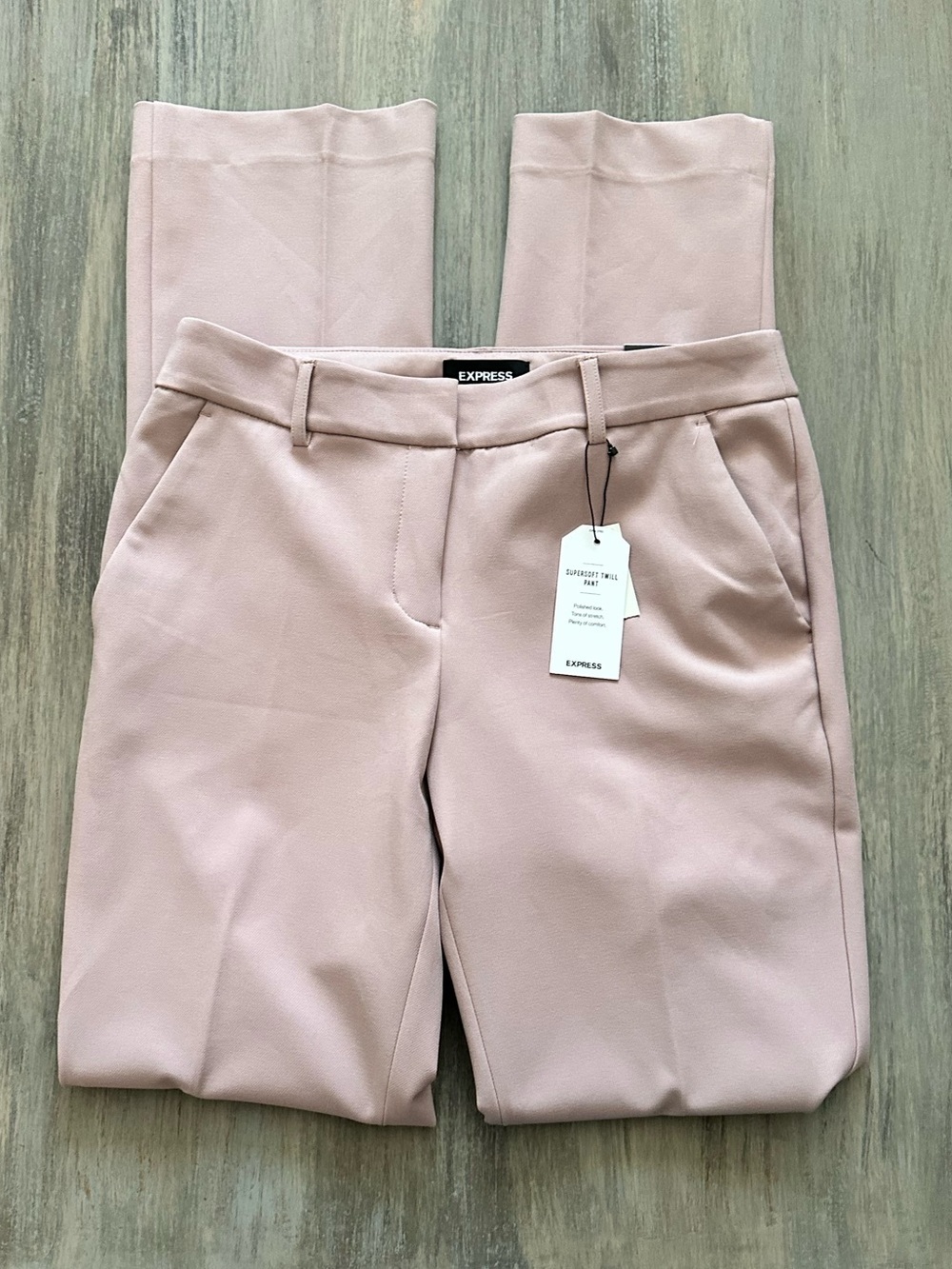 Express Women’s Tailored Light Pink Super-soft Twill Trousers 6R
